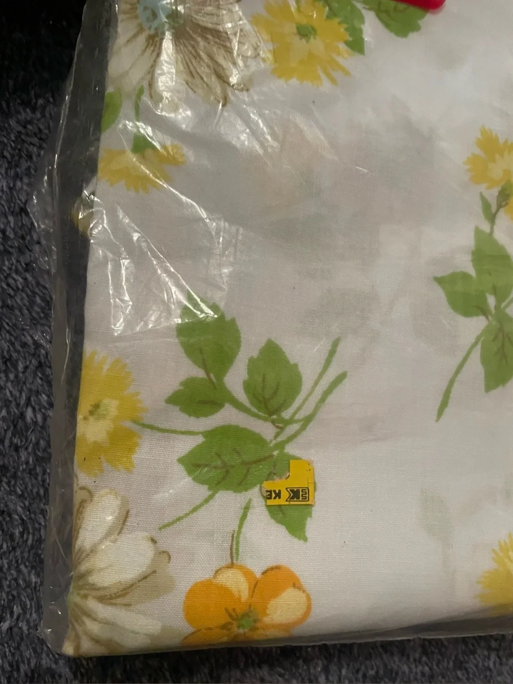 Morgan Jones Vintage No-Iron Luxury Muslin Twin Sheet White Yellow Green Floral